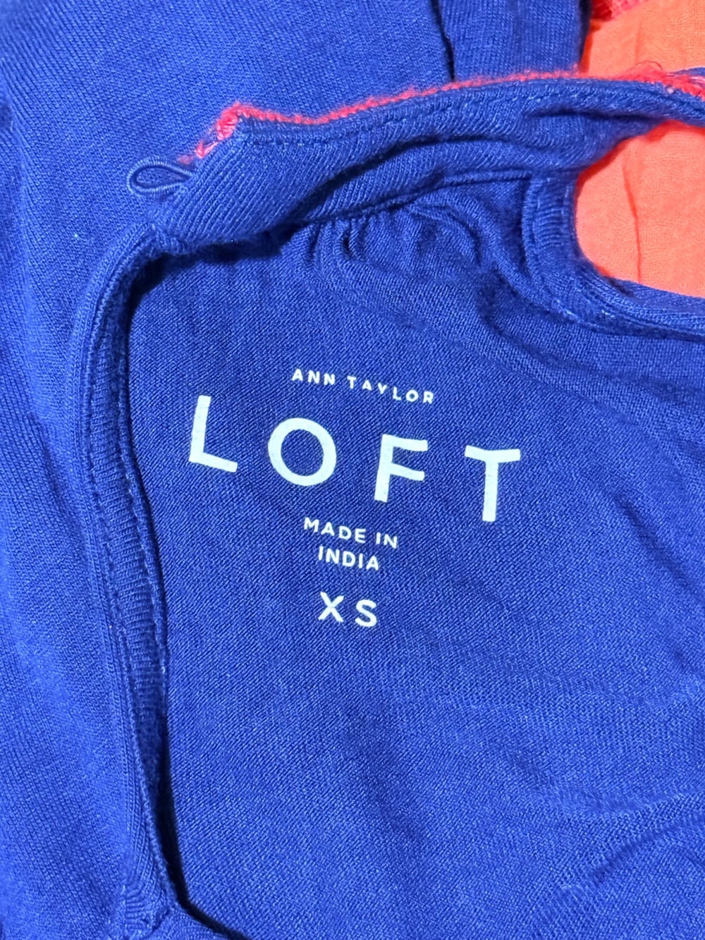 LOFT Blue Halter Tank with Red Embroidery - Picture 5 of 6